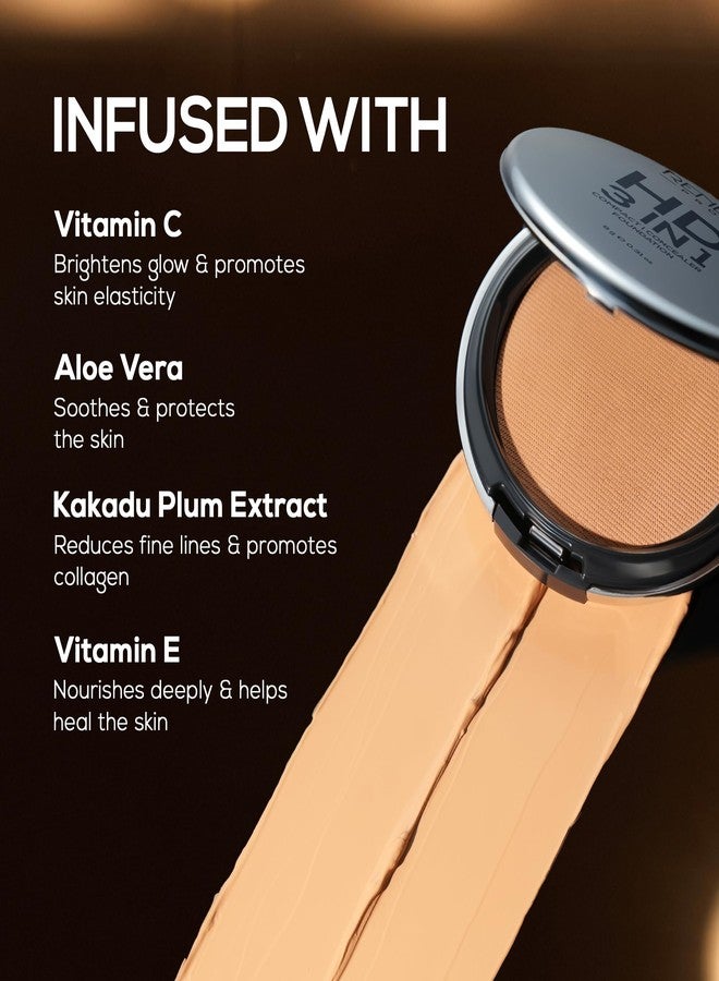 RENEE PRO HD 3 In 1 Compact,Concealer, Foundation - Terre, SPF 20, Matte Finish, High Coverage, Ultralight & Silky Smooth Finish, Enriched With Vitamin E, C & Aloe Vera - 9 Gm - Image 4