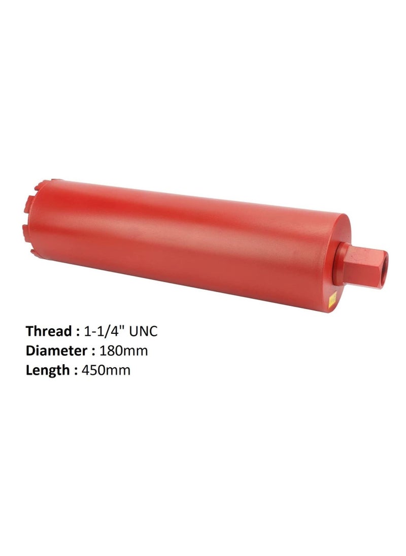 AQSON AQSON Diamond Core Drill Bit Dry and Wet 180mm Diameter 450mm Length  - Image 5