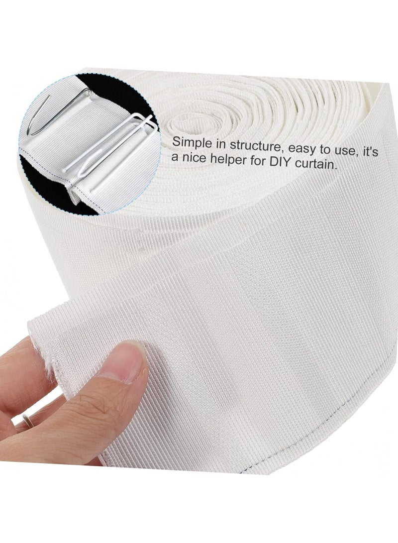 AL WADI FURNITURE AWF Al Wadi Furniture 6 Meters Extra Wide 100% Cotton Heavy Duty Curtain Pleat Tape for Vintage Style for sheer curtains, lined curtains, blackout curtains support pleats, clip rings, tabs or grommets  - Image 4