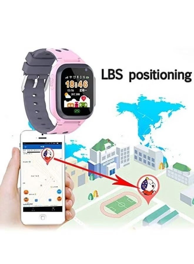 اي دي اي ساعة Ada Q-3 الذكية للأطفال - ساعة ذكية متعددة الوظائف مزودة بنظام تتبع عبر GPS وكاميرا (لون وردي) - Image 2