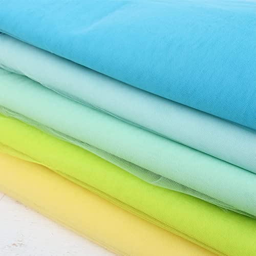 INKAJ Multi Purpose Solid Nylon Soft Net Combination Fabric - for Wedding, Parties, Costumes, and Decoration (16.4 x 4 Feet, Yellow) - Image 3