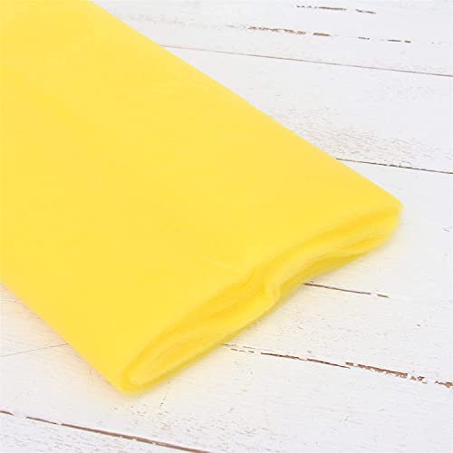 INKAJ Multi Purpose Solid Nylon Soft Net Combination Fabric - for Wedding, Parties, Costumes, and Decoration (16.4 x 4 Feet, Yellow) - Image 2