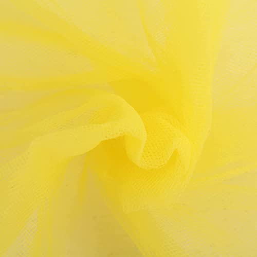 INKAJ Multi Purpose Solid Nylon Soft Net Combination Fabric - for Wedding, Parties, Costumes, and Decoration (16.4 x 4 Feet, Yellow) - Image 1