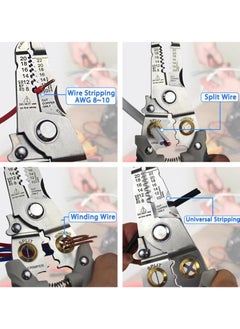 Generic Multifunctional Wire Stripper and Cutter Pliers for 8-22 AWG Wires, Cable Crimper and Splitter, Essential Tool for Electricians and DIY Enthusiasts  - Image 3