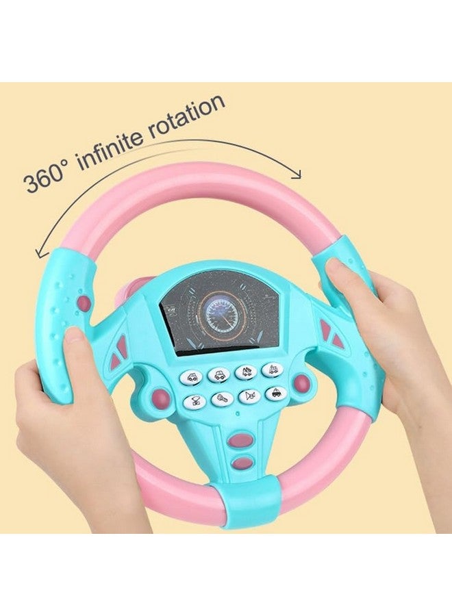 RADIONICS Simulated Steering Wheel Toy Pretend Adventure Toy for Kids Pink - Image 2