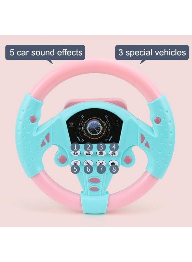 RADIONICS Simulated Steering Wheel Toy Pretend Adventure Toy for Kids Pink - Image 3