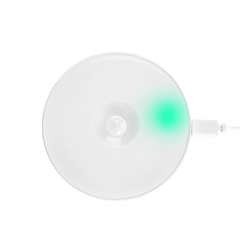 Cross-border human body induction lamp bedroom wardrobe light control bedside atmosphere lamp led cabinet usb charging creative night light white light Charging induction type (PP material) without - Image 5