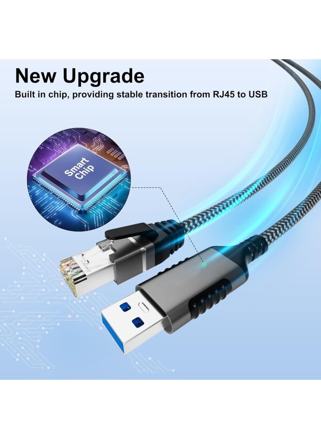 Generic - USB To RJ45 Network Cable Adapter 100 M Wired Network Card Gigabit Docking Station External Port Converter-Color:C-RJ45-Line Length:1m - Image 1
