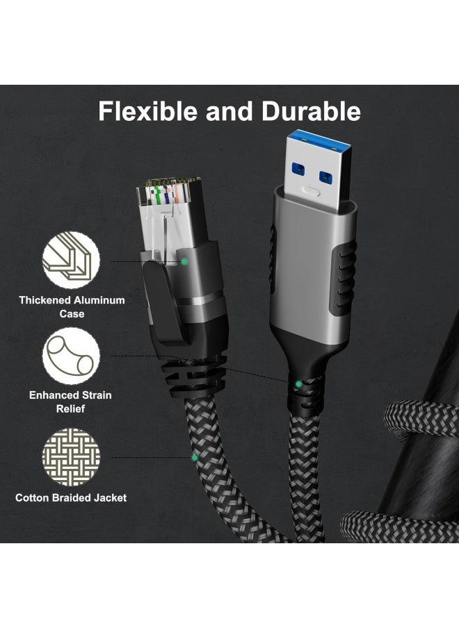Generic - USB To RJ45 Network Cable Adapter 100 M Wired Network Card Gigabit Docking Station External Port Converter-Color:C-RJ45-Line Length:1m - Image 1