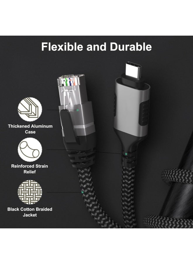 Generic - USB To RJ45 Network Cable Adapter 100 M Wired Network Card Gigabit Docking Station External Port Converter-Color:C-RJ45-Line Length:1m - Image 1