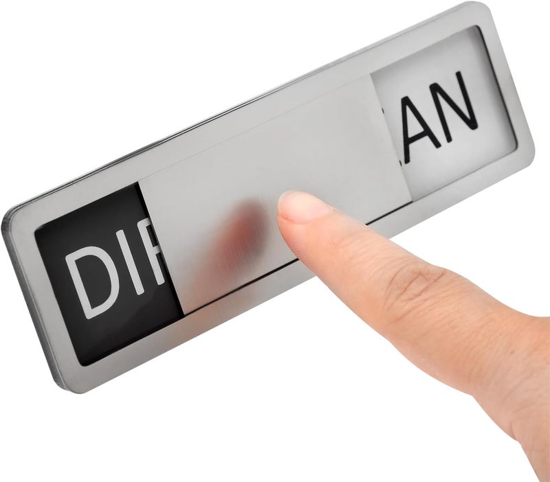 Kichwit Dishwasher Magnet Stainless Steel Clean Dirty Sign Magnetic Works on All Dishwashers Helps You Know Whether Dishes Are Clean or Dirty 55 x 16 Inches Black and Grey - Image 3