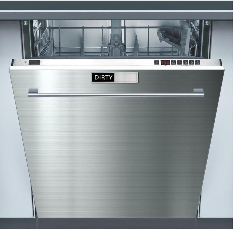 Kichwit Dishwasher Magnet Stainless Steel Clean Dirty Sign Magnetic Works on All Dishwashers Helps You Know Whether Dishes Are Clean or Dirty 55 x 16 Inches Black and Grey - Image 5