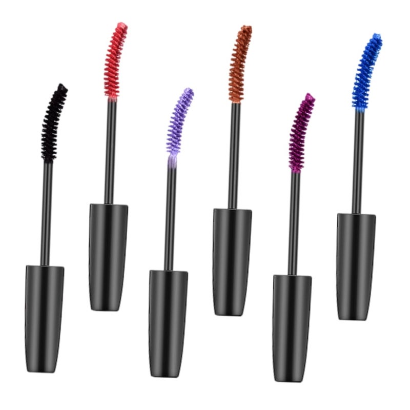 FRCOLOR: 6 أعواد من ماسكارا ملونة فائقة النعومة لتطويل وزيادة كثافة الرموش، أداة مكياج للعيون للنساء - Image 1