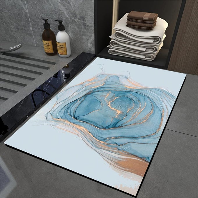 BATH MAT MARBLE APPLICABLE TO ROOM ENTRANCE FLOORANTISKID BATHROOM DOORMATWATER ABSORBING BATHTUB CARPETMACHINE WASHABLE KITCHENINDOOR BATHROOM DECORATION