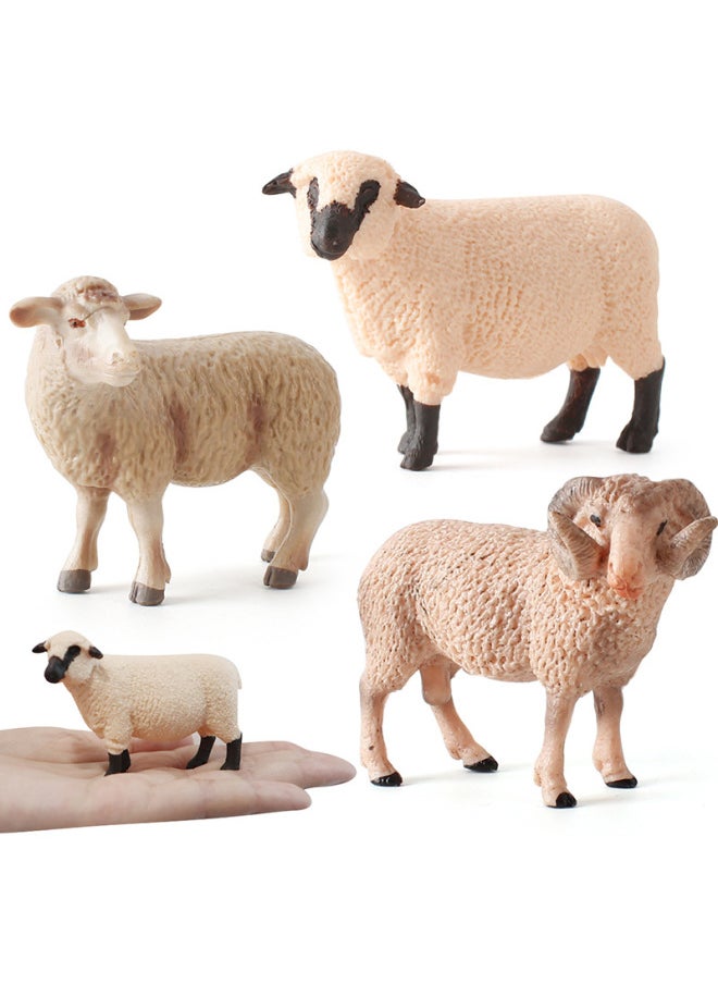 Generic - Solid Static Simulation Wild Animal Model Goat Sheep Shrop Sheep Series Ornaments-Color:BL-5008 Sheep 6G - Image 1