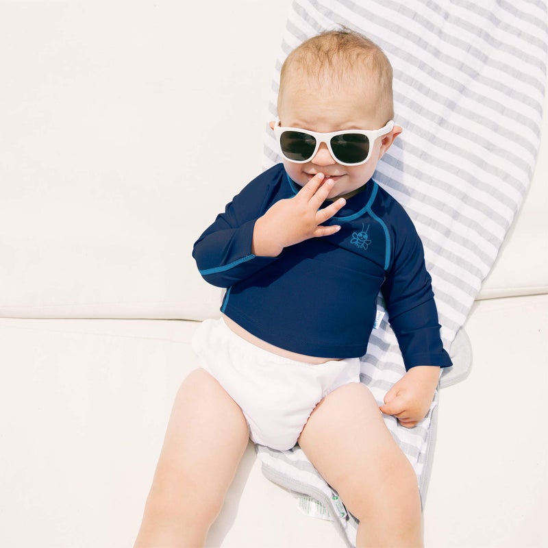 green sprouts Reusable Snap Swim Diaper, New White, 18-24 Months - Image 4