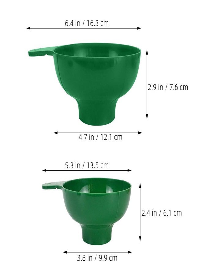 Amosfun 2pcs Plastic Funnels Wide Mouth Seasoning Funnel for Kitchen Canning and Jar Filling - Image 2