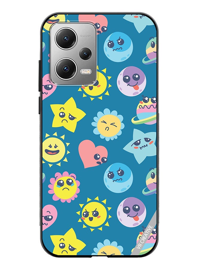 VR CREATIVE Protective Case Cover For Xiaomi Redmi Note 12 Various Cartoon Emoticons Design Multicolour - Image 1