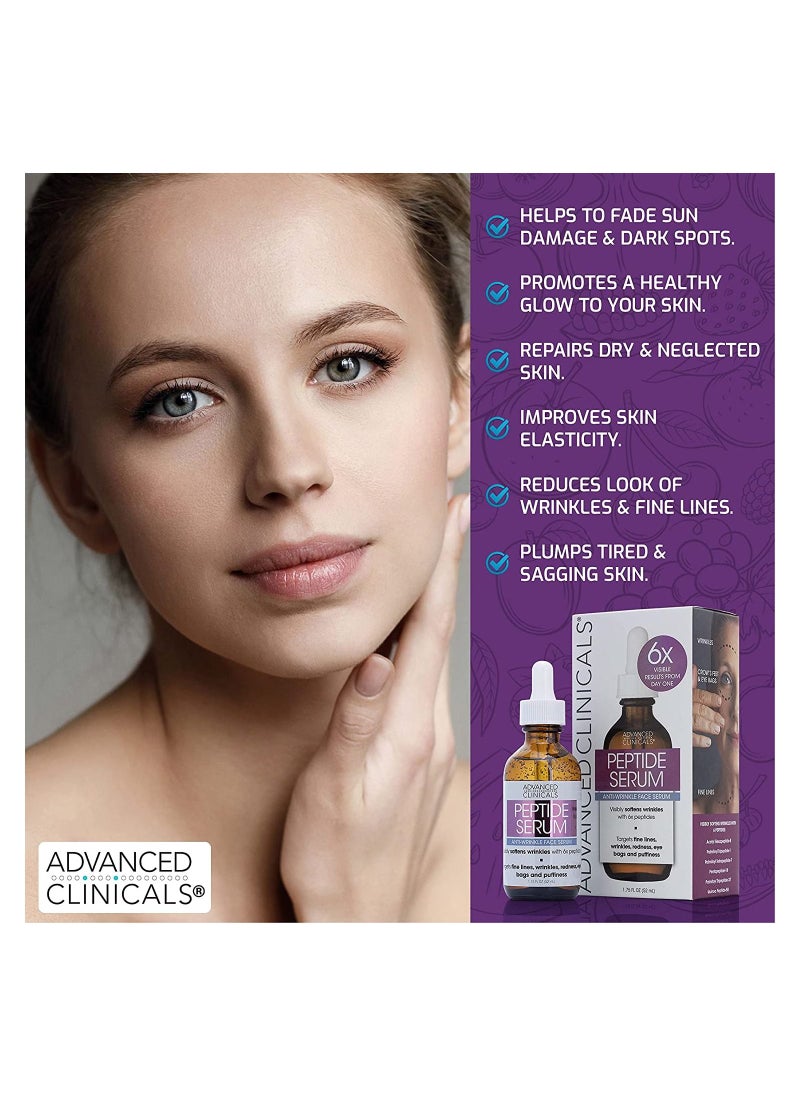 Advanced Clinicals - Peptide Serum Anti-Wrinkle Face Serum 52 ml - Image 1