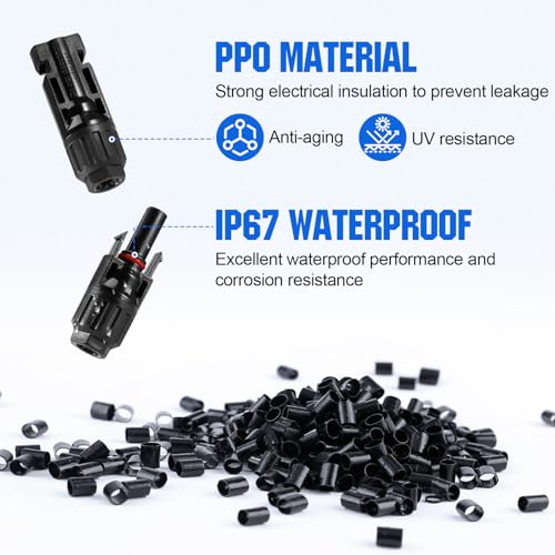 ECO-WORTHY Solar Crimper Tool Kit 13 PCS Solar Tools - a Crimper, 10 Pairs of Solar Connectors, 2 Pairs of Solar Connector Spanner Wrench for Solar Panel Cable Assembly and Installation - Image 3