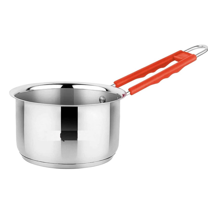 IDEAL PRIME Heavy Duty Stainless Steel Saucepan Induction Bottom with Cheese Grater Combo Steel Milk Pan Tea Pan Taplei Patila Kisni Cookware Pack of 2 - Image 2