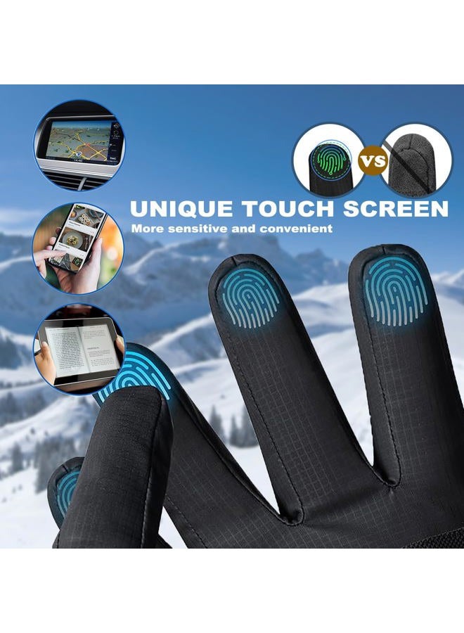 Xeitive Winter Gloves Touchscreen Gloves Cold Weather Windproof Gloves Warm Thermal Gloves for Running Cycling Outdoor Activities for Men and Women - Image 5