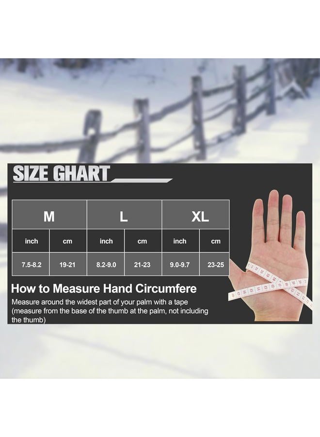 Xeitive Winter Gloves Touchscreen Gloves Cold Weather Windproof Gloves Warm Thermal Gloves for Running Cycling Outdoor Activities for Men and Women - Image 4