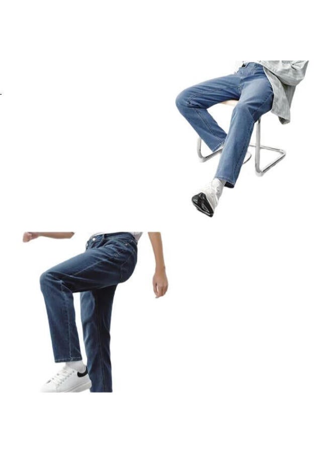 JD.com Jingzao Men'S Classic Water Wash Straight Business Jeans Men'S Jeans Deep Blue 31 - Image 2