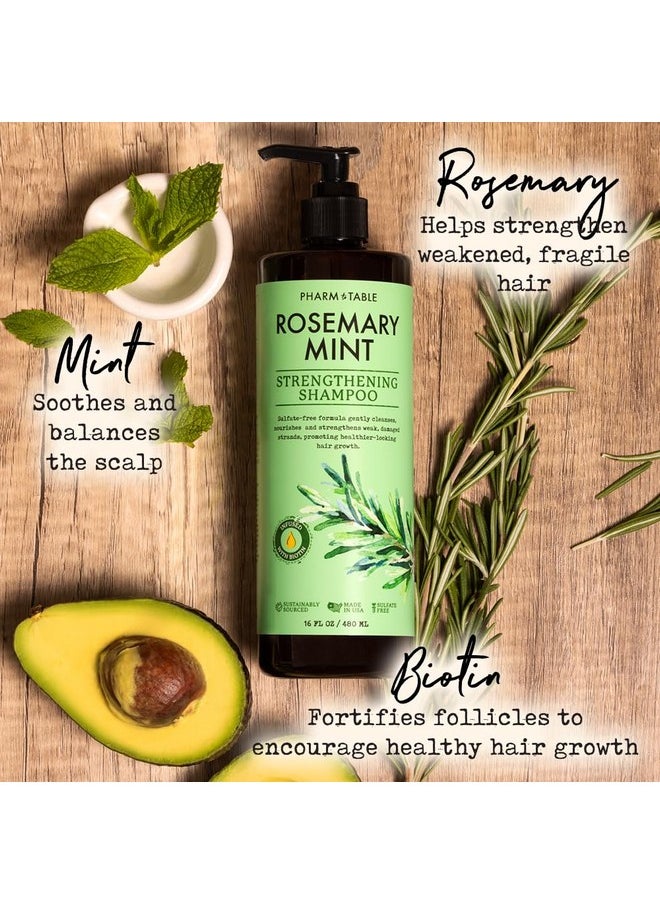 Pharm to Table - PHARM TO TABLE Rosemary & Mint Shampoo 480ml - Image 1