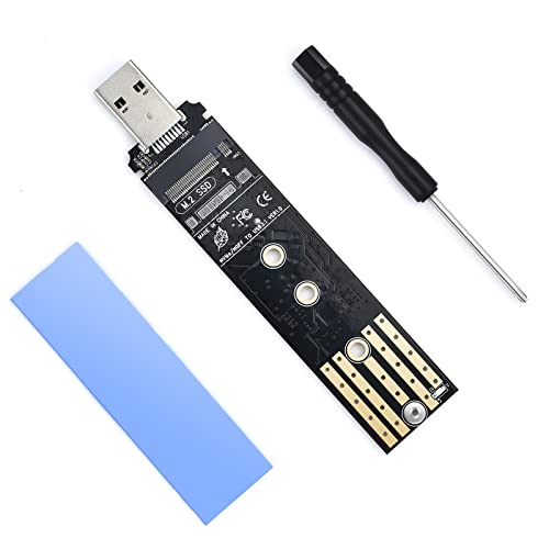 ELUTENG M.2 to USB Adapter Dual Protocol M.2 NVME SATA Hard Drive USB3.1 Gen2 10Gbps USB to NVME PCI-E SSD Reader M Key & B+M Key Max 4TB Support UASP for 2280 2260 2242 2230 SSD Enclosure - Image 1