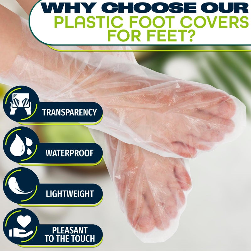KETAR 200 Pcs Foot Gloves for Moisturizing â€“ Leak-Proof Plastic Foot Covers for Feet, Ribbed Anti-Slip Design with 200 Stickers for Secure Fit â€“ Paraffin Wax Bags | Self Care & Holiday Gifting for Spa - Image 3