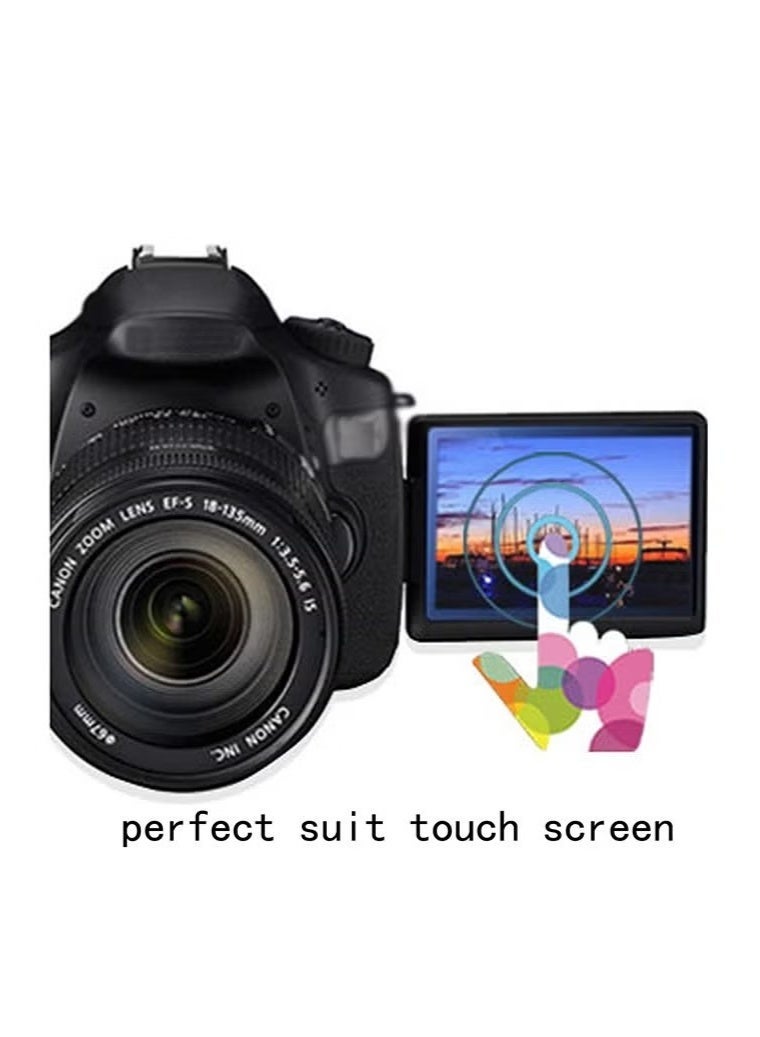 واقي شاشة مكون من قطعتين متوافق مع كاميرا كانون باور شوت SX740 HS وSX730 HS الرقمية، غطاء حماية من الزجاج المقوى المقاوم للخدش - Image 4