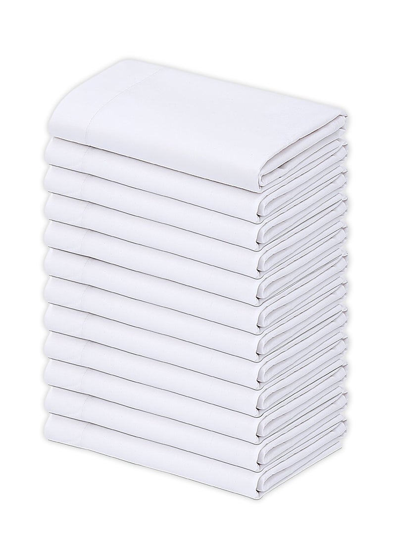 Gold Textiles Bulk Pack of 12 Polycotton King Size Pillowcases White T20021x42 Fits 20x36 Pillow Multipurpose Ideal for use in HotelsHospitals School Projects and More 12 King