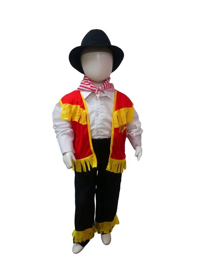 بوك ماي كوستيوم - زي تنكري للأطفال من BookMyCostume بتصميم رعاة البقر الأمريكيين - موضوع الهالوين - مستورد للأعمار من 7 إلى 8 سنوات - Image 1