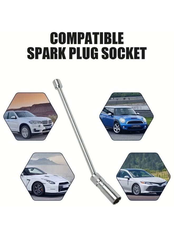 14mm 16mm Spark Plug Socket Wrench Long Handle Universal 360 Rotating Mechanical Tool - Image 5