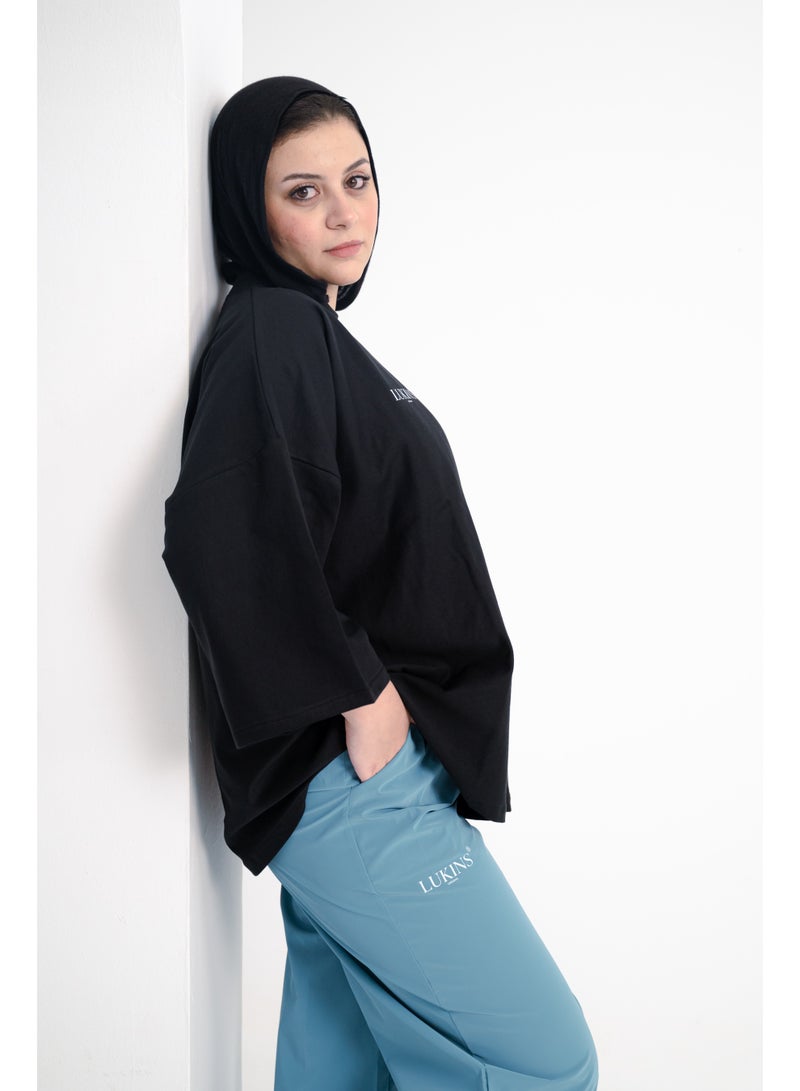 LUKINS Modern Waterproof Pants - Teal Blue - Image 3