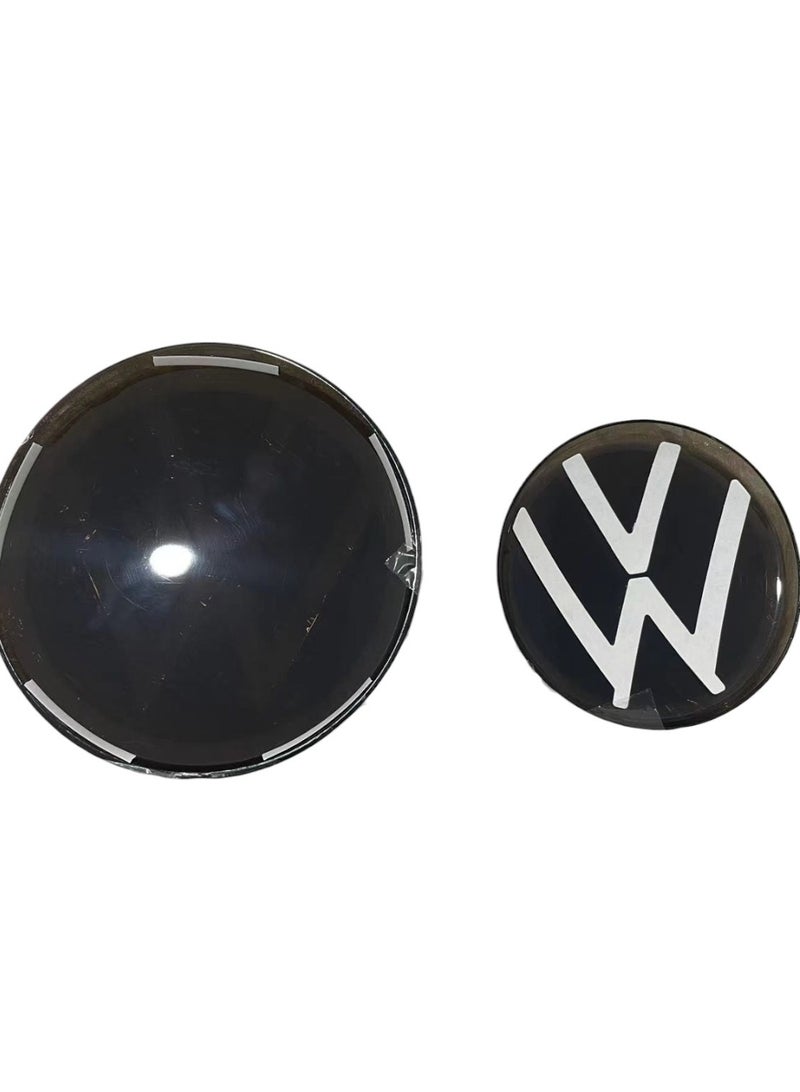 غطاء شارة أمامي وخلفي أسود لامع لسيارة فولكس فاجن تيغوان موديل 21-22 MK2 - Image 1