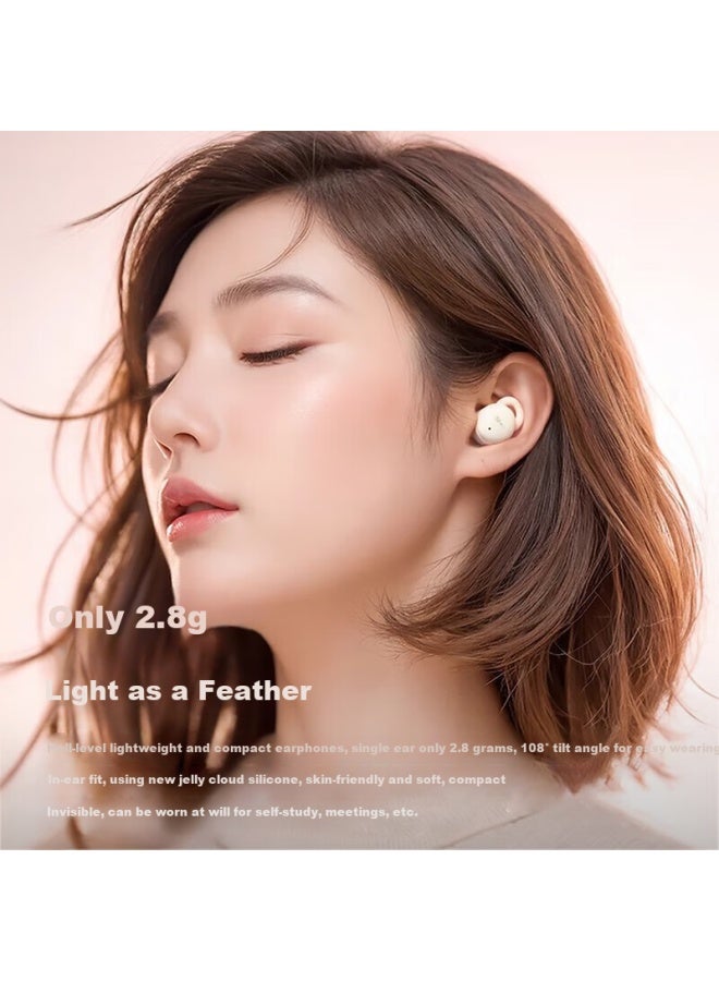 Soaiy Ss1 [compact Side Sleeping Without Pressing Ears, Invisible Sleep] True Wireless Bluetooth Earphones, Noise-cancelling, Soundproof, Mini In-ear Bean-shaped Sleep Headphones, Suitable For Apple And Huawei, Black