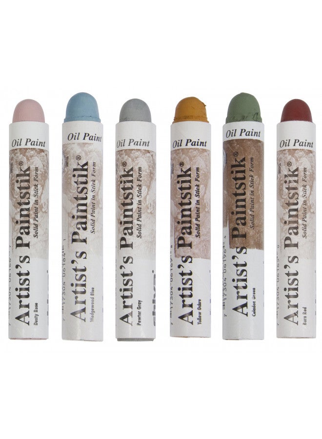 Jack Richeson Shiva Oil Paintstik, Traditional Colors, Set of 6