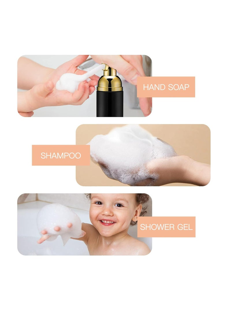 Oasisgalore - 3Pcs 2 OZ Travel Soap Foam Pump Bottles Empty Travel Foaming Shampoo Dispenser for Cleaning Makeup - Image 1
