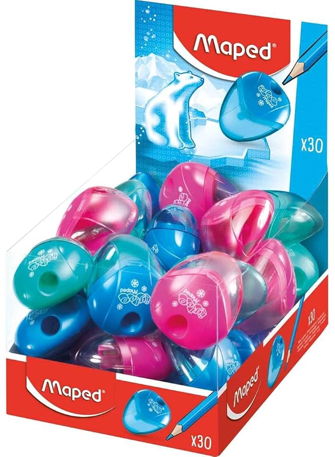 Maped I Gloo Pencil Sharpener Plastic Canister 1 Hole Assorted Colors Ref 534754 Pack Of 1 30 Count - Image 1