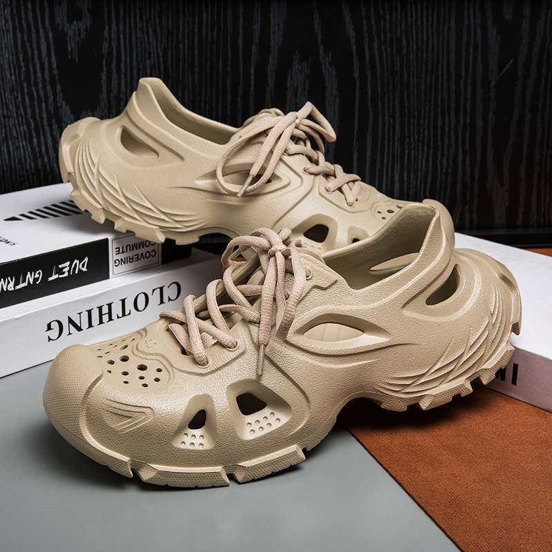 Croc Shoes Men'S Summer Paris Trendy Brand Outer Wear Wading Rafting Fishing Beach Outdoor Thick-Soled Sports Non-Slip Sandals - Image 5