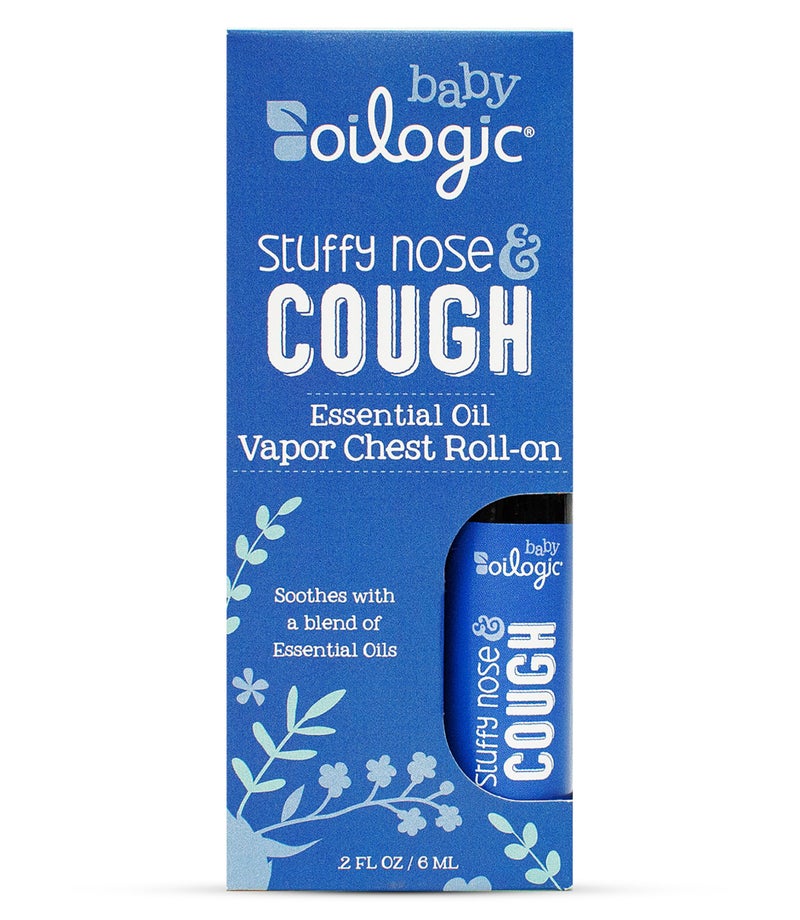 Oilogic Stuffy Nose & Cough Vapor Chest Roll-On Essential Oil for Babies & Toddlers - Gentle Baby Essentials - Pediatrician-Tested & Safe for Babies, 2 Fl Oz - Image 1