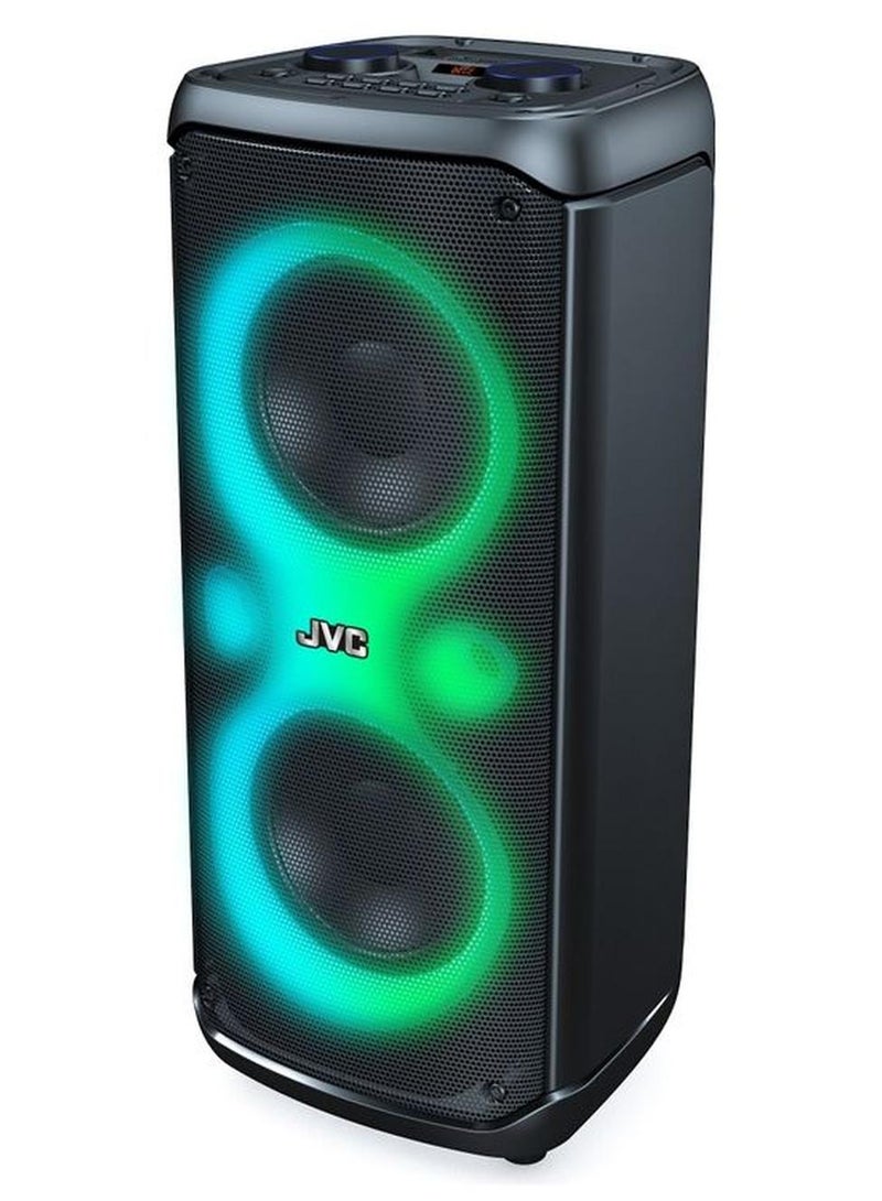 JVC Portable Bluetooth Party speaker with wireless mic and remote control XS-N4112PB black - Image 1