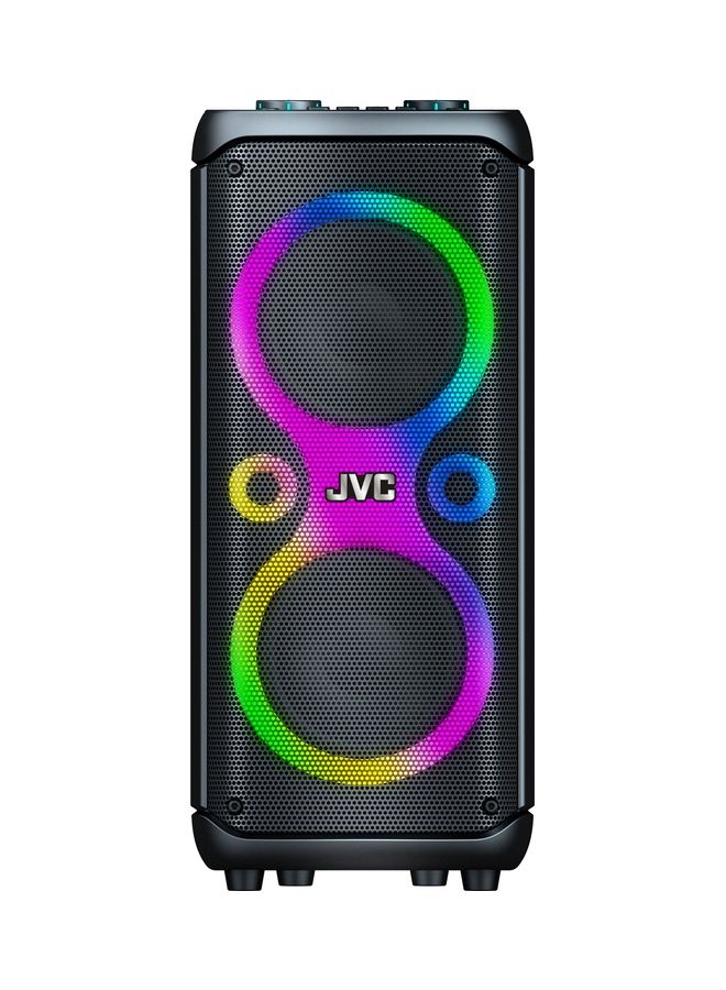 JVC Portable Bluetooth Party speaker with wireless mic and remote control XS-N4112PB black - Image 2
