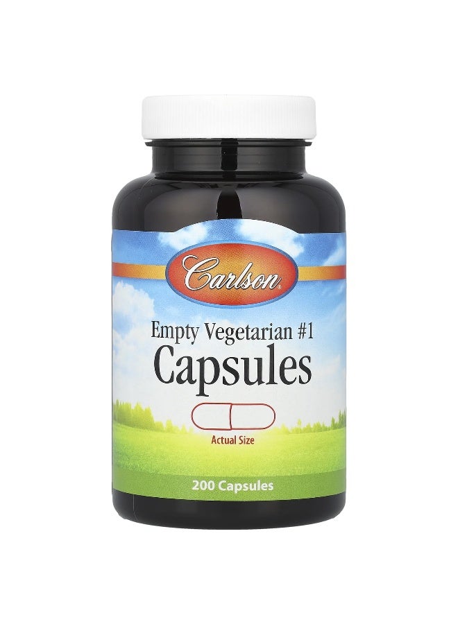 Carlson Carlson, Empty Vegetarian #1 Capsules, 200 Capsules  - Image 1