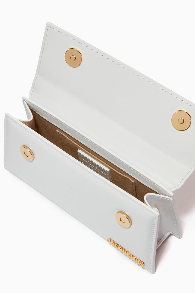 JACQUEMUS Le Chiquito Long Handbag Tote Bag Leather Flap Long With Crossbody Strap - Image 3