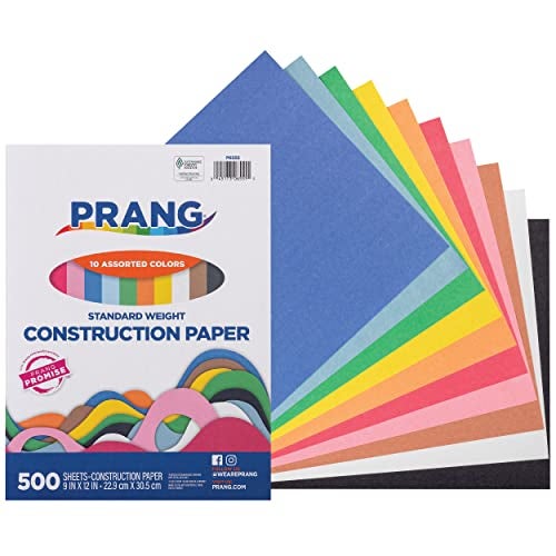 Pacon ورق بناء برانغ (سابقًا آرت ستريت)، 10 ألوان متنوعة، وزن قياسي، 9" × 12"، 500 ورقة - Image 2