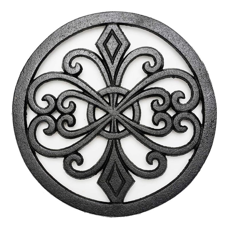 Sungmor Sungmor Heavy Duty Cast Iron Round Metal TrivetRustproof Black Racks Stands Holders for Hot Pans or TeapotKitchen or Dinning Table Decorations 