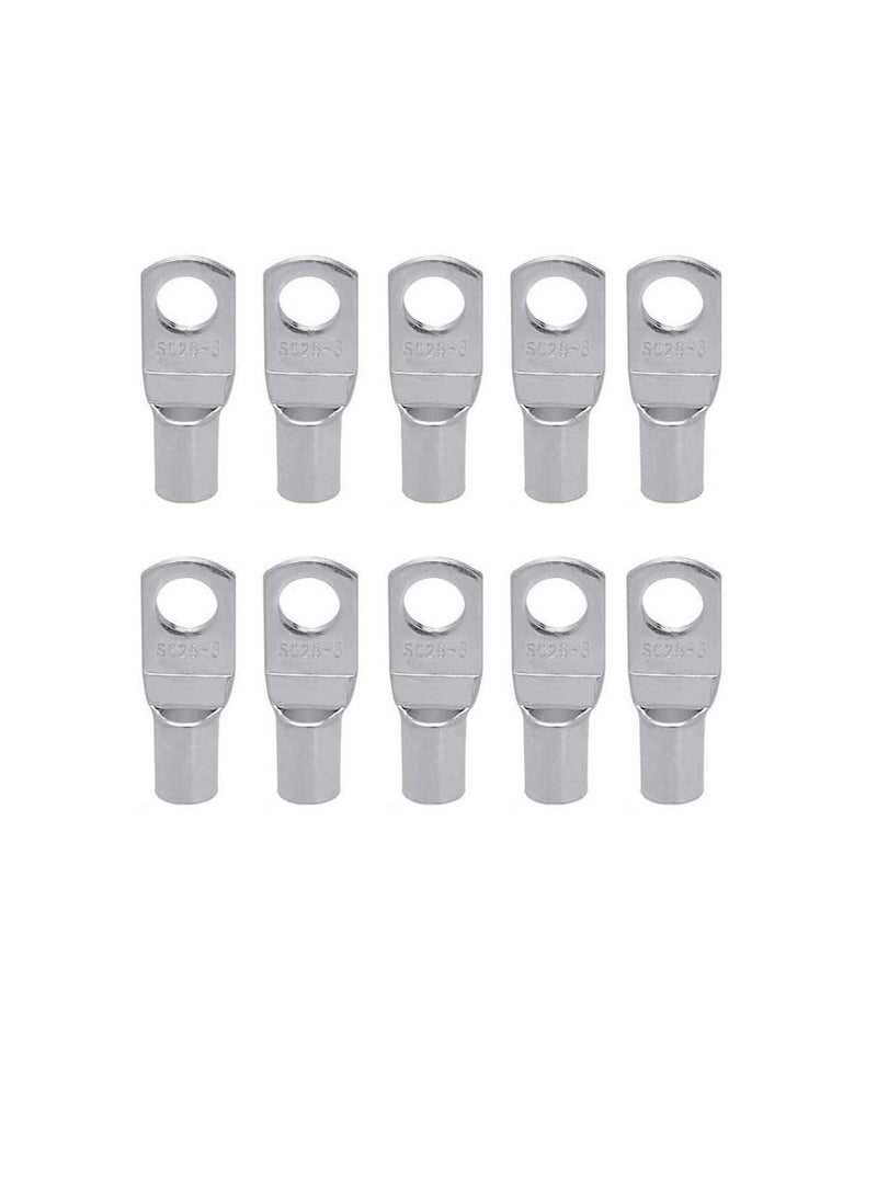 Copper Cable Lugs 10Pcs Set-Wire Terminals, Connector Cable lugs Ring Battery SC Terminals, for Marine, Solar, Automotive, Electric, Home Applications etc (Hole Soize 6mm, Cable Size 6mm) - Image 2